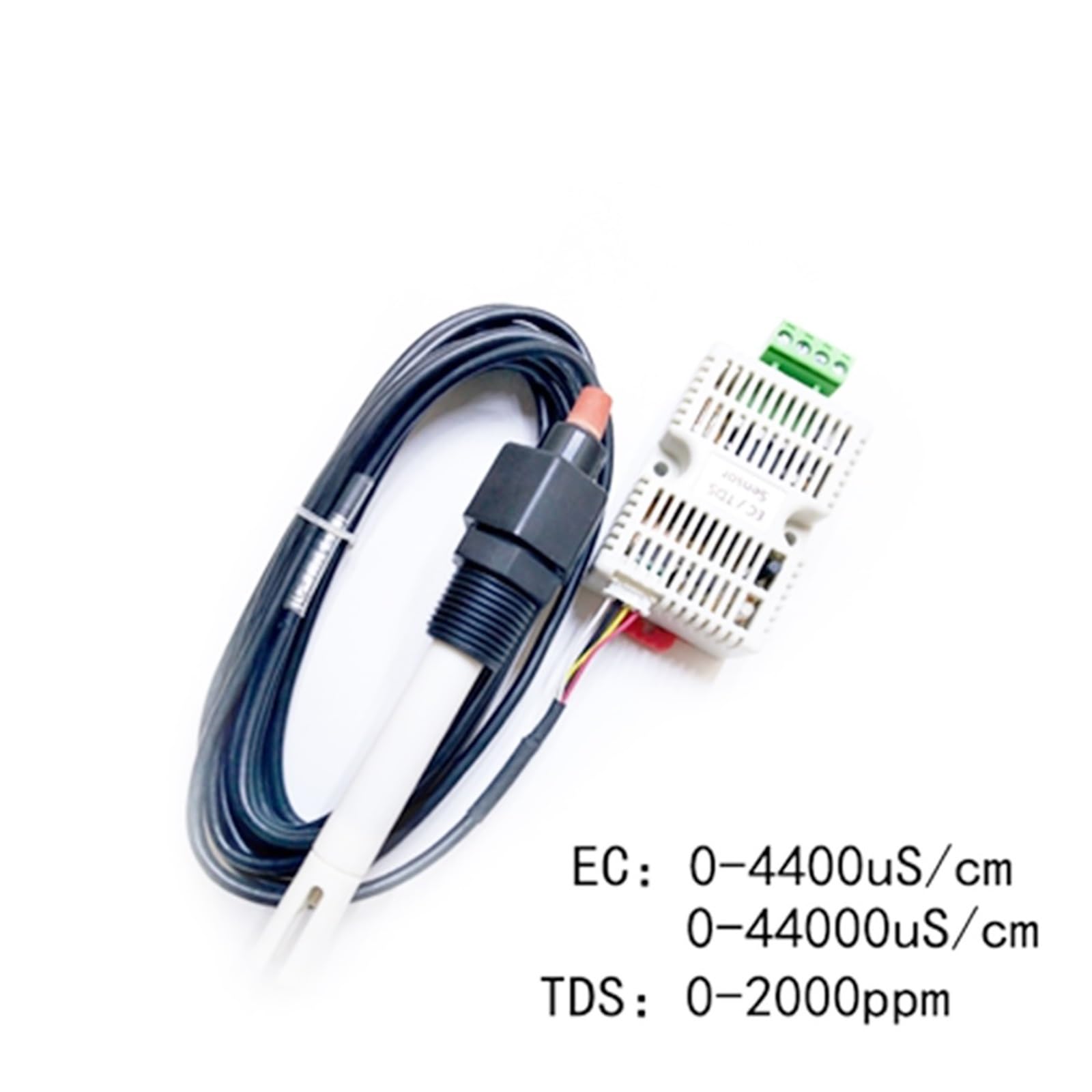 Wasser-EC-Sender, EC-Sensor, TDS-Leitfähigkeitssensormodul, 4–20 mA, 0–5 V, 0–10 V, RS485-Ausgang, analoge Ausgangsspannung(0-5V output,TDS 0-1000ppm)