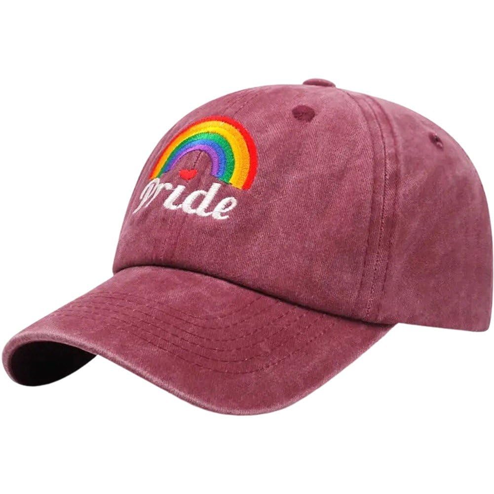 Duma tęczowa haftowana czapka z daszkiem moda lgbt czapka unisex sportowa czapka do biegania wędkarstwo golf na zewnątrz