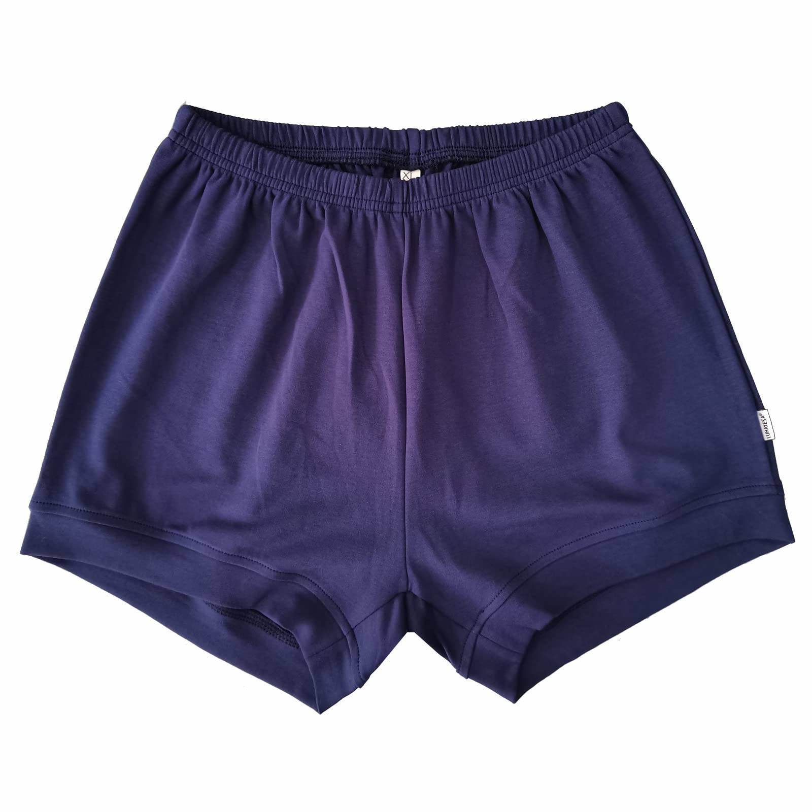 LUHAYESA 95% Cotton Elastic Iyengar Yoga Shorts Mixsex Men Women Children Iyengar Shorts (Black, M)