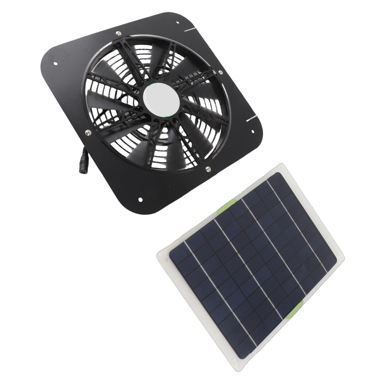 Ventilador Solar Portátil de 10W, Extraíble de 13 Pulgadas, para Baño y