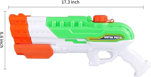 Miniatura 4 de FiGoal - Pistola de agua grande con 4 boquillas de alta capacidad juguete de verano para piscina fiesta playa arena y agua