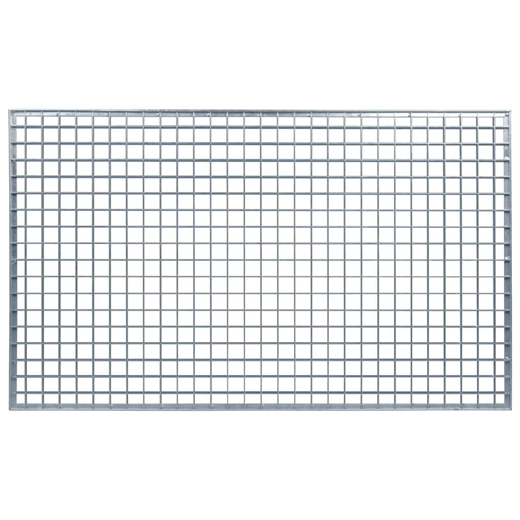 Griglia argentata, 30 x 30 x 2 cm, in acciaio zincato a caldo, filtro per scarico, filtro per capelli, tappo per lavandino, doccia, vasca da bagno, cucina, con design di drenaggio efficiente