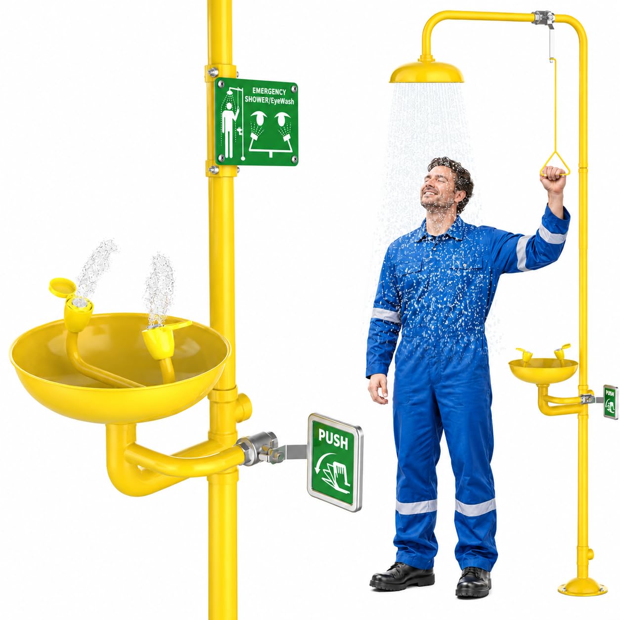 Wall Mounted Emergency Eye Wash Station -1 Wall Mounted Emergency Eye Wash Station -1