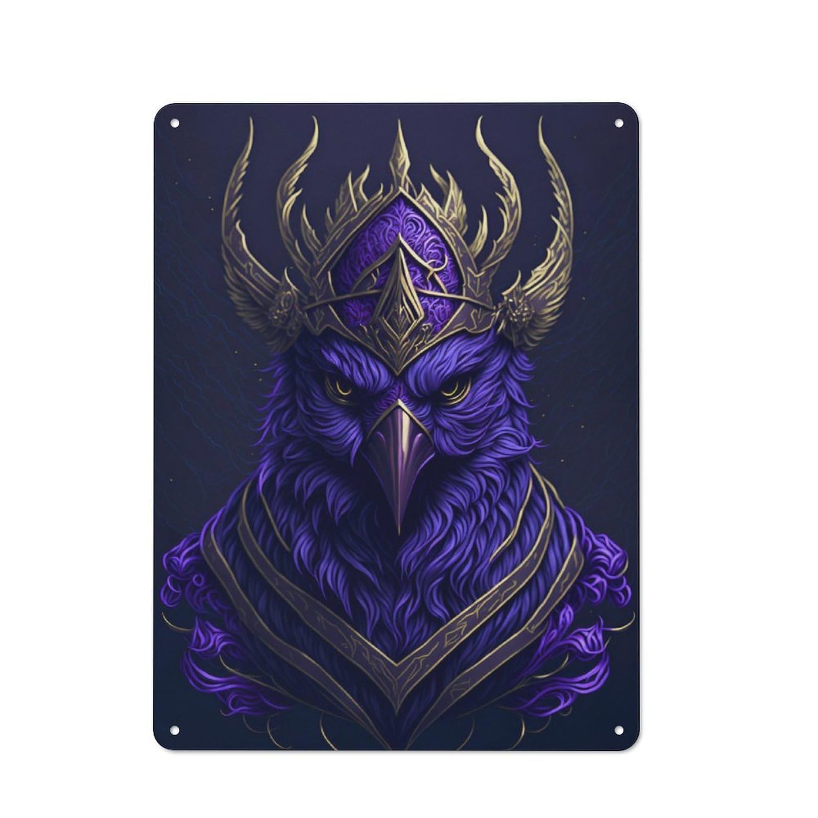 Junmoney Rooster Portrait Vintage Metal Plaque 40X30cm Featuring For Pub Or Café, Suited To Café Interior Fans