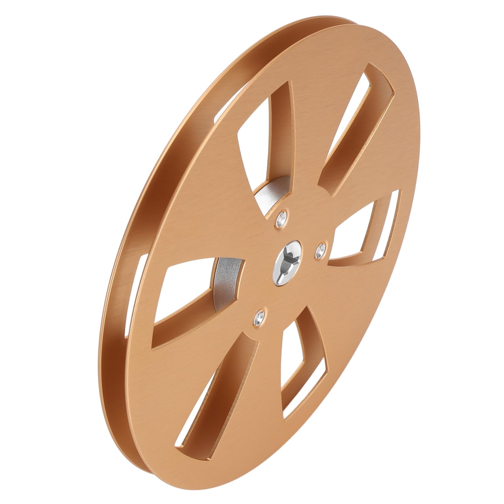 1/4 7 Zoll Leere Bandspule, Universeller Ersatz aus Aluminiumlegierung für Reel-to-Reel-Kassettenspieler (GOLD)