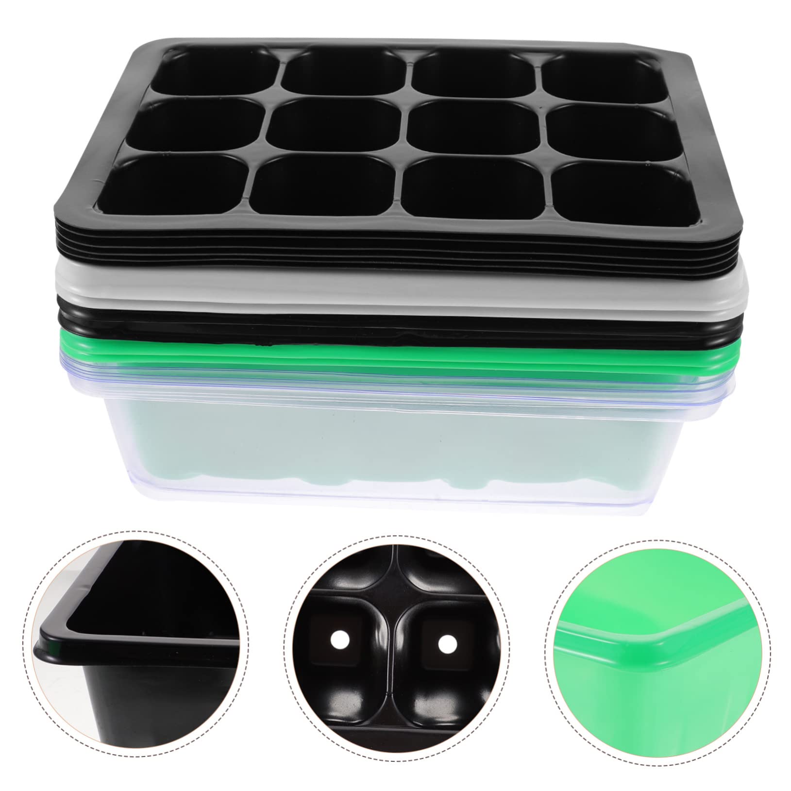 Supvox 30stücke Teiliges Anzucht-Container Für Pflanzenanbau Atmungsaktive Starter-Trays Für Gewächshaus Und Innenraum Anzucht Von Und Blumen