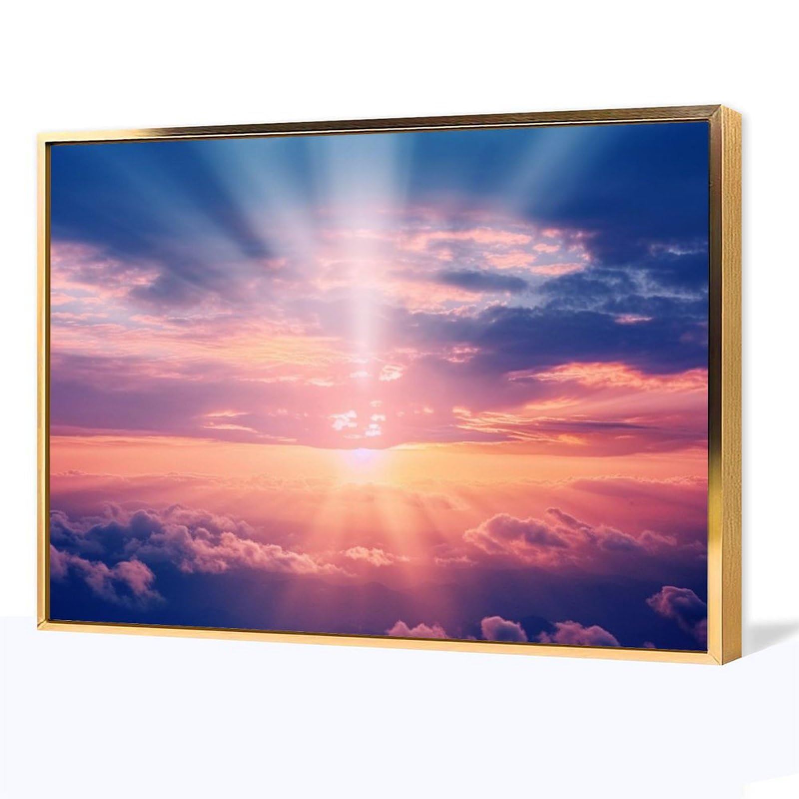 ［匿名で配送］一点もの 太陽 空 油絵 油彩 Ｆ0 絵 イラスト　インテリア Amazon.co.jp: 絵画 UFOの到来インテリア 絵画 油絵イラスト