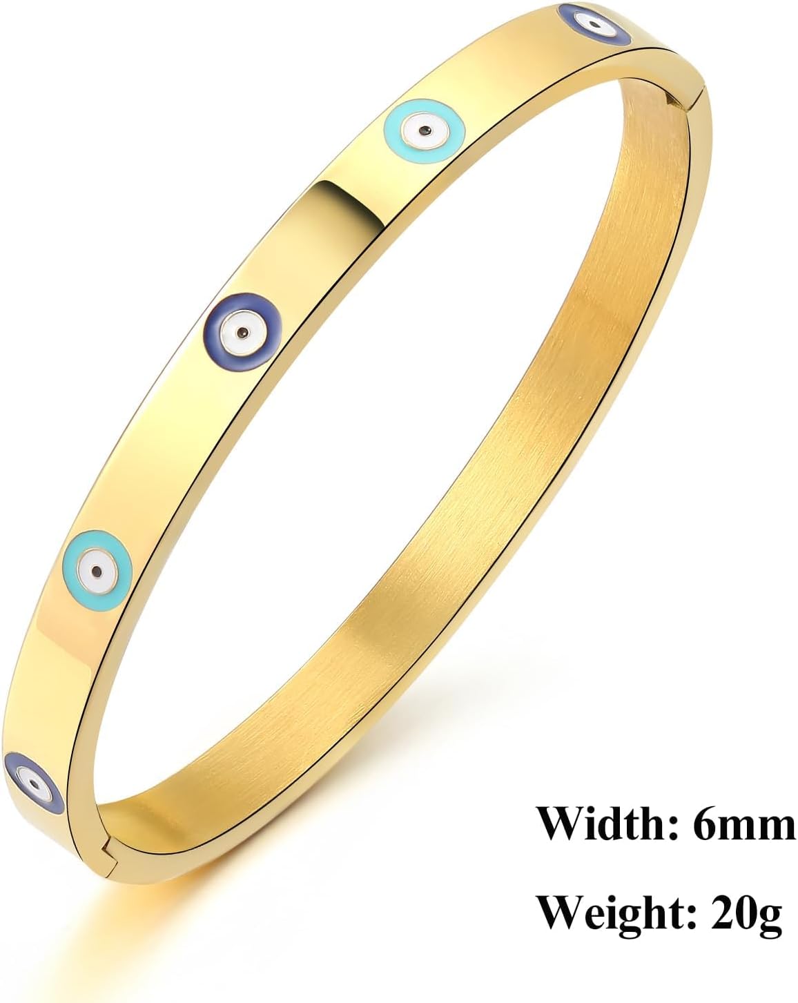 Evil Eye Bracelet Gold and Silver Stainless Steel Lucky Bracelet vintage bracelet Best gift for Women Teen Girls - Image 2