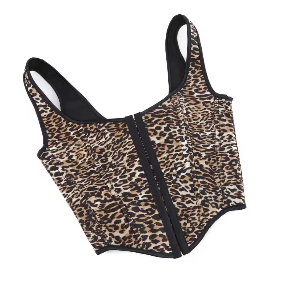 Bustier imprimé léopard XuoAz haut ajusté aux finitions soignées - 2