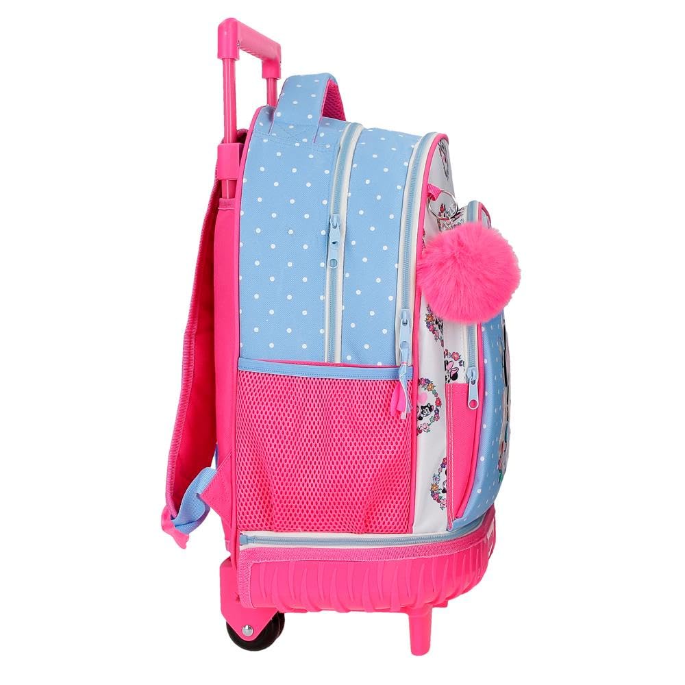 Disney Minnie Flowers Mochila, mochila escolar, compartimentada, tirados para asa, diferentes bolsillos de Joumma Bags