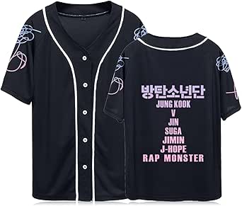 Dolpind Jimin Jungkook V Suga Veste De Baseball Love Yourself Jin Rap Jhope Pour Femme, Jung Kook Noir, Large