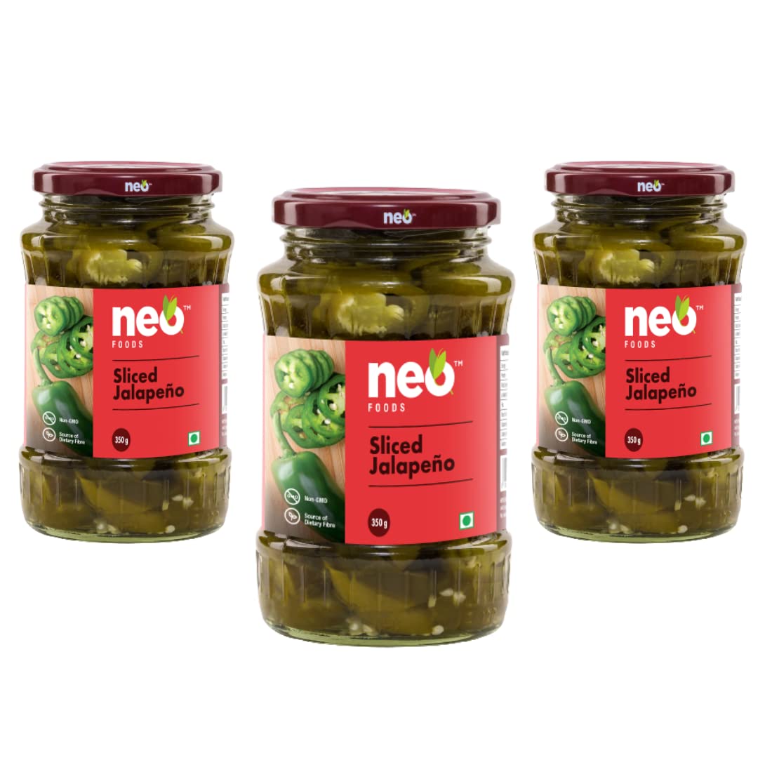 Neo Sliced Jalapenos 350g I P3 I Ready-to-Eat, Fibre-Rich l Pickled Jalapenos l Enjoy as topping for Pizza, Pasta, Salads, Burger & Wraps l Non-GMO, 100% Vegan (Pack of 3) (B09TB3RV1N) Amazon Price History, Amazon Price Tracker