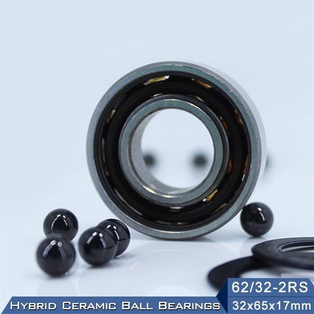 62/32 62/32RS Rodamiento de cerámica híbrido 32 * 65 * 17 mm Bicicleta de Carrera Rueda Trasera Delantera Rodamientos de Bolas híbridos Si3N4 62 32 2RS