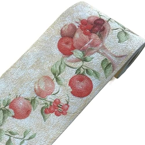 LYHYDMA Wallpaper Border 5M PVC Self-Adhesive Baseboard Wall Sticker Floral Skirting Waistline Stickers Waterproof 3D Border Room Bathroom Decor(11)