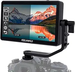FEELWORLD F6 Plus V2 15.2cm Monitor tela sensível ao toque para câmera DSLR, forma onda HDR LUT 1920x1080 IPS Video Peaking Focus Assist 4K HDMI 8,4V DC entrada/saída