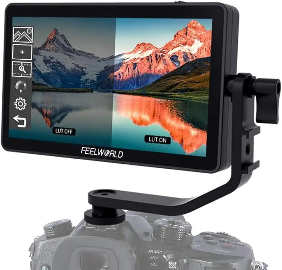 FEELWORLD F6 Plus V2 15.2cm Monitor tela sensível ao toque para câmera DSLR, forma onda HDR LUT 1920x1080 IPS Video Peaking Focus Assist 4K HDMI 8,4V DC entrada/saída