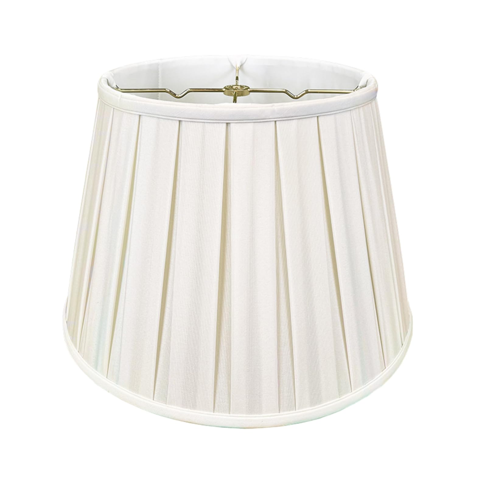 Royal Designs, Inc Empire English Pleat Basic Lamp Shade, Fabric, White