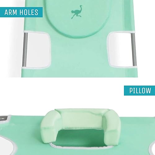 Miniatura 107 de Ostrich - Silla tumbona de playa para adultos con orificio para la cara, versátil, plegable, para piscina exterior, tomar el sol y leer en el Azul