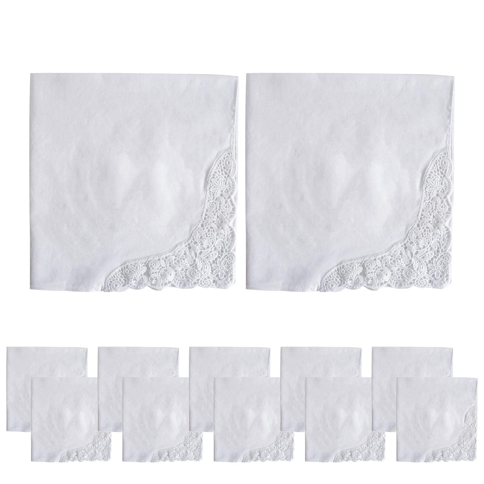12Pcs Wedding Hankies Bandanas White Handkerchief for Grooms Party Weddings style C|Clothing Shoes & Accessories | Mens Accessories | Handkerchiefs-image-39