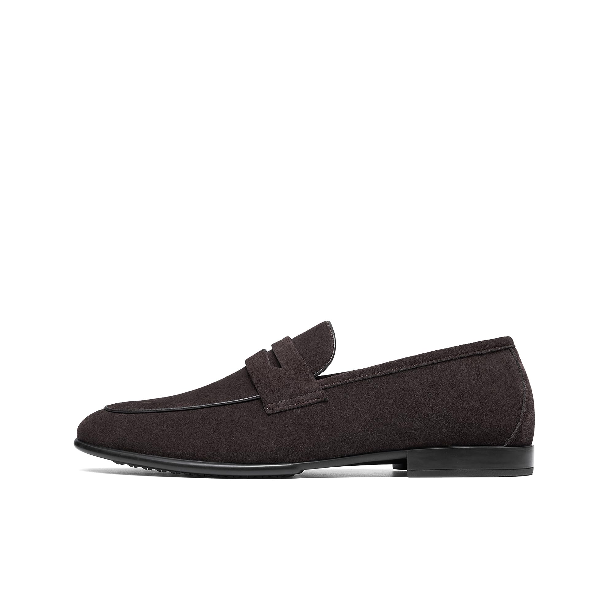 Bruno Marc Mocasines clásicos de cuero para hombre, cómodos, ligeros, sin cordones