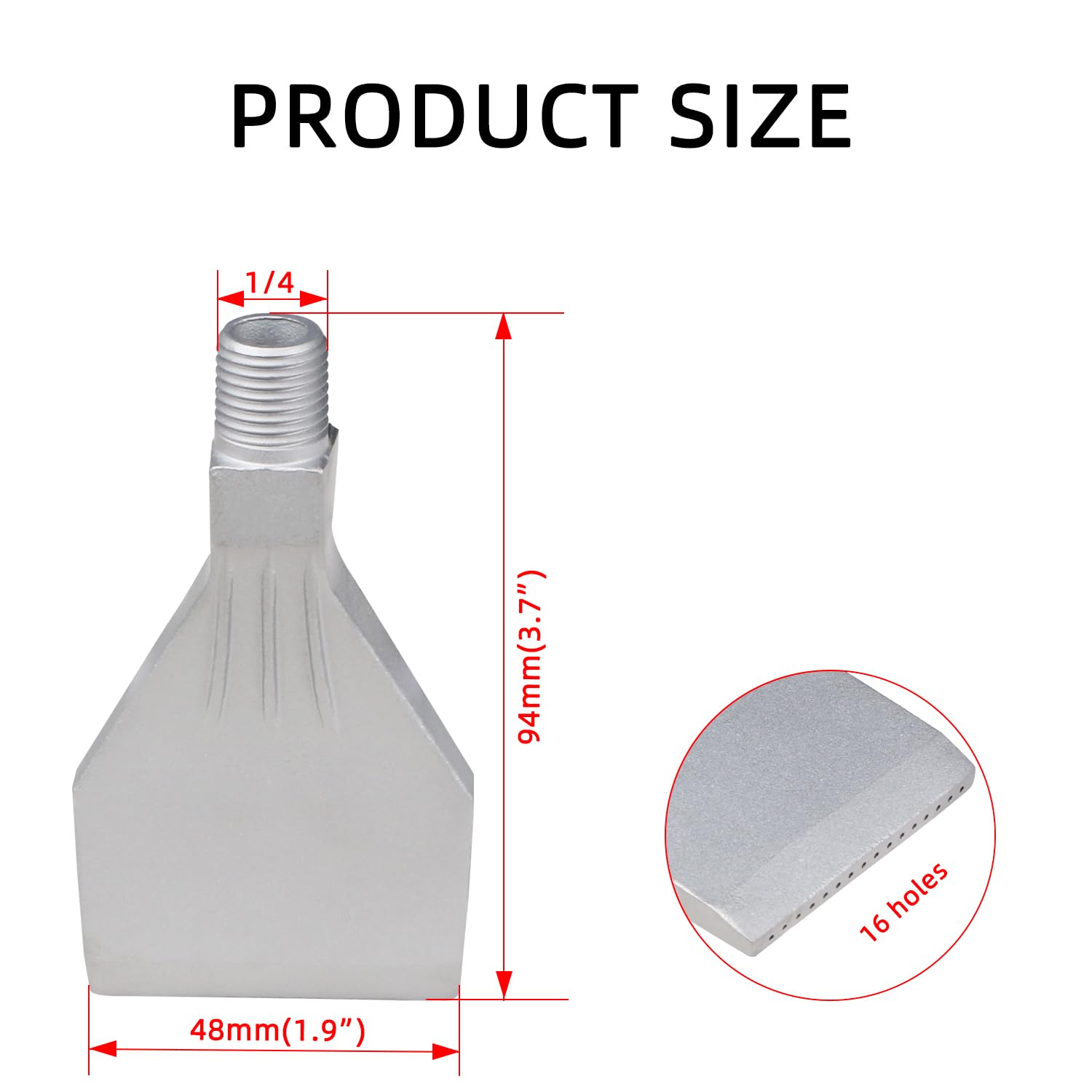 Spray Nozzle, 4-39/64in L, Aluminum, 150psi