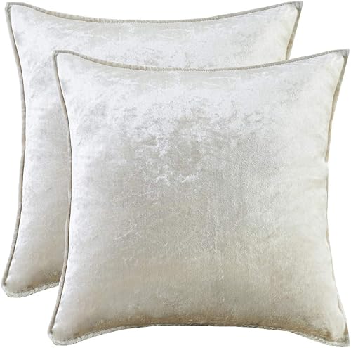 Miniatura 6 de GIGIZAZA - Fundas decorativas de terciopelo dorado para cojín, diseño cuadrado, 18 x 18 pulgadas, para sillón, sofá, paquete de 2 unidades