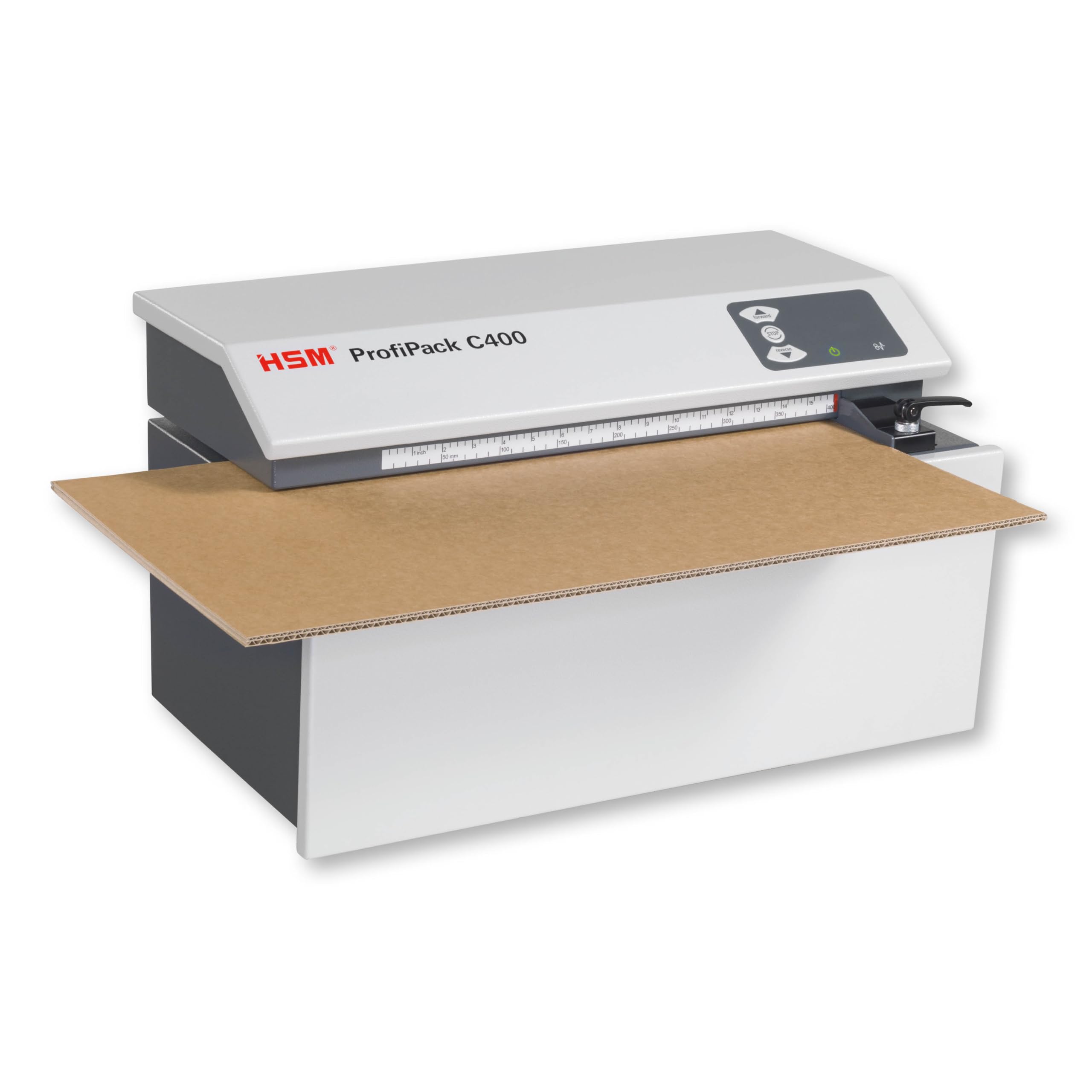HSM ProfiPack C400 : déchiqueteuse de cartons pour Remplissage et Rembourrage avec matériel recyclé. Solution d'emballage Durable idéale pour l’entrepôt