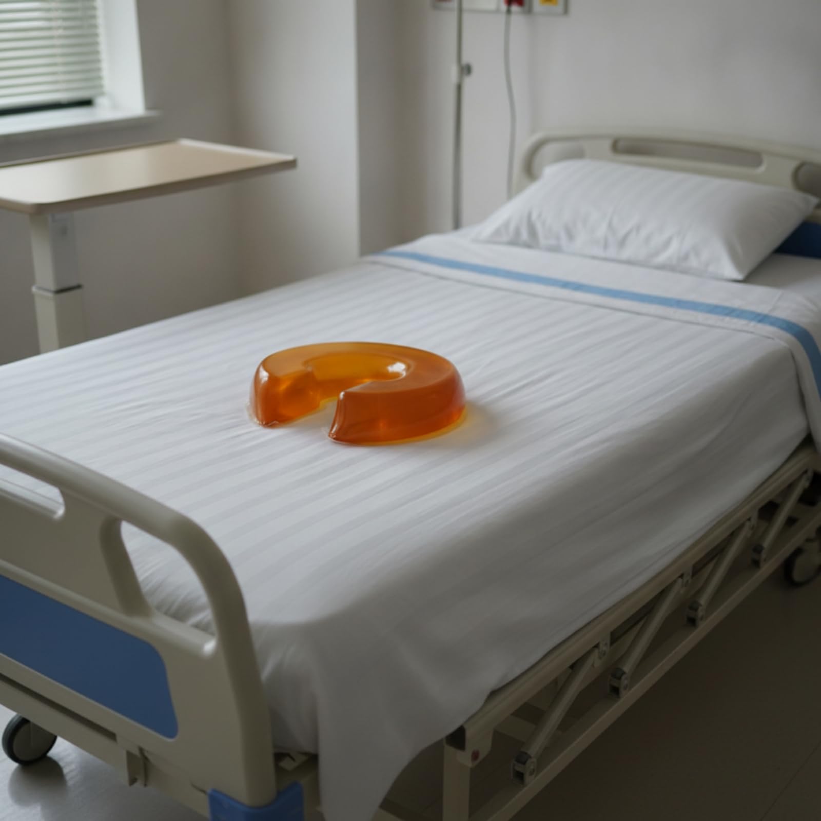 Coussin Annulaire Centre Creusé Matériel Médical Bord Surélevé Aide Médicale, Jaune, 210 50mm Cercle Intérieur 80mm