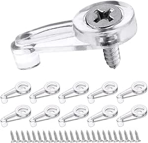 Kit De 20 Clips De Fixation Pour Verre Avec Vis, Par Uxcell - Pour Panneaux Transparents, 0.51 X 0.12