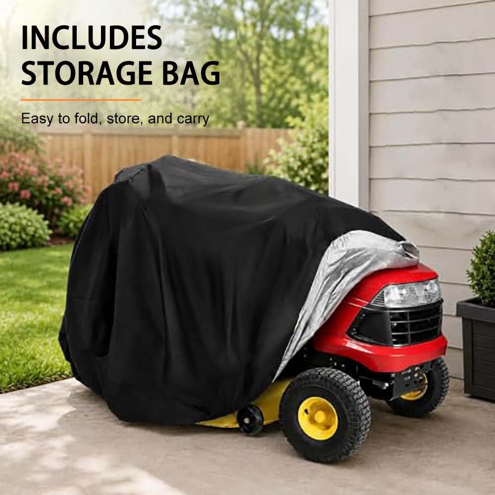Funda Cortadora Césped para Efco EF 125 22 V 2024-pr 49", 420D Oxford Funda Protectora Impermeable Tractor Cortacésped