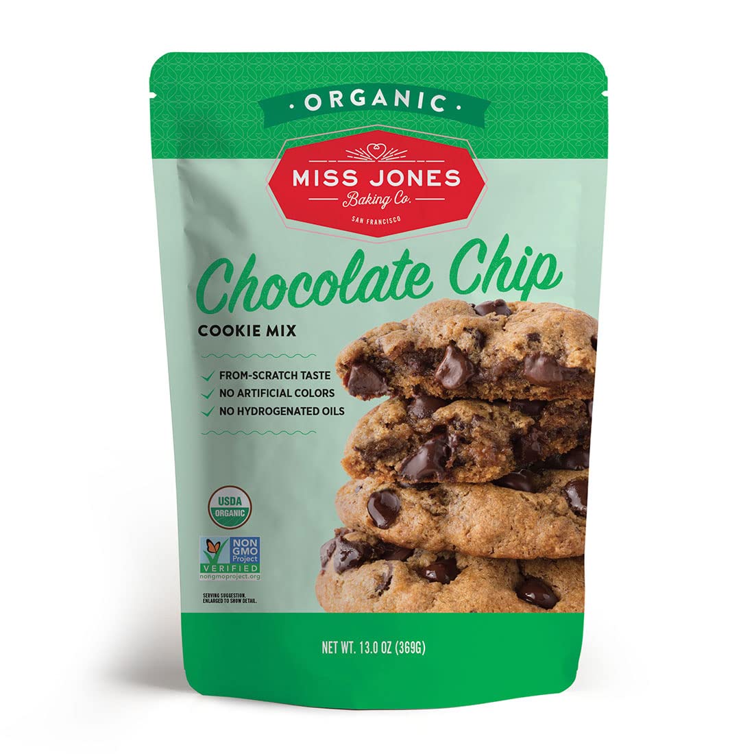 Miss Jones BakingOrganic Cookie Mix, Non-GMO, Vegan-Friendly, Packed with Morsels: Sea Salt Chocolate Chip (Pack of 1)USDA Organic