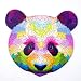 Pièces De Puzzle De Forme Unique Casse-tête De Panda Arc-en-Ciel De Forme Irrégulière Puzzles en Bois 191 Pièces Meilleur Cadeau pour Adultes Et Enfants, 30 Cm(11.8 in)