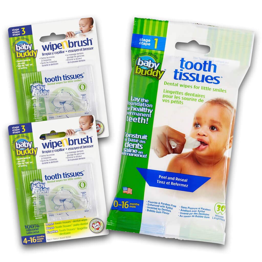 Brilliant Wipe N Brush 2 Silicone Toothbrushes and 30 ct