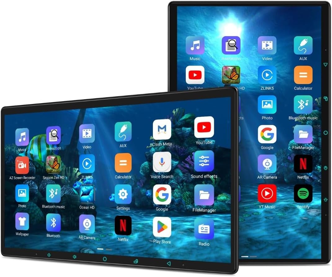 JOYINGDouble Din Car Stereo Auto-Rotated Car Radio 15.1 inch Android 12 Head Unit 8GB+128GB with Wireless CarPlay & Android Auto Mirror Link HDMI Output AM/FM Radio Bluetooth 5.0 (JY-UZD15N8-AR)