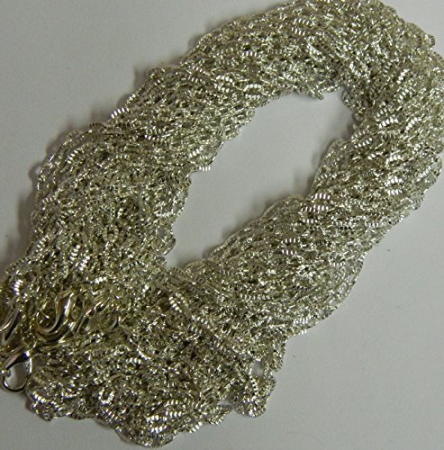 Rockin Beads 12 Pack Silver Plated Lobster Clasp Link Chain Necklaces 20 Inch #TOP3