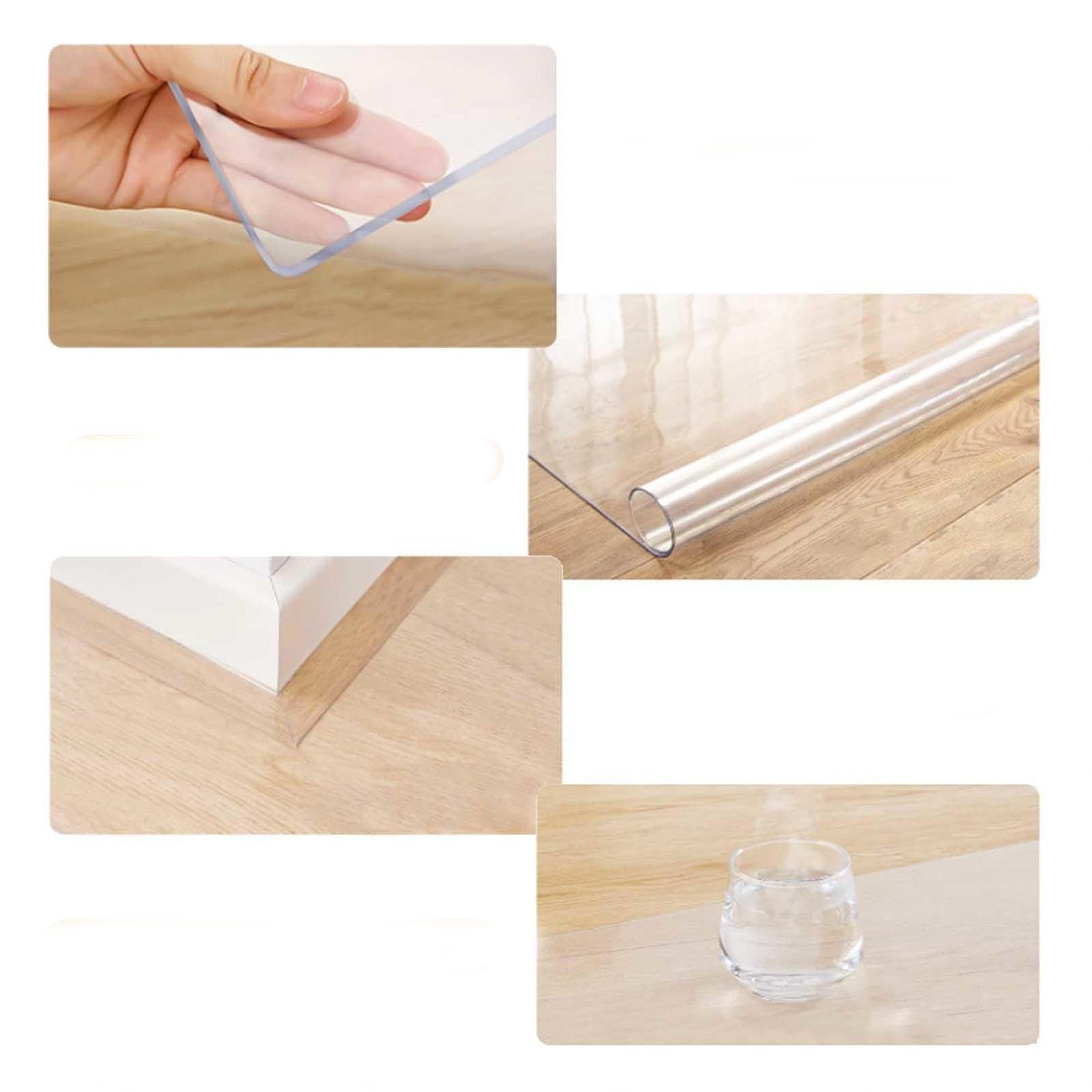 Protector de Suelo de Oficina de PVC, Protector de Suelo Duro Resistente, Alfombrilla for Silla for el hogar, Oficina, Estudio, Suelos de Madera (Size : 140X180cm)
