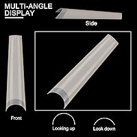 Vista 5 de Tapered Extra Long Nail Tips, Ballerina Natural Acrylic Fake Nail Tips, Press On Nail False Nails with Box for Nail Salons and DIY Nail Art, 240PCS