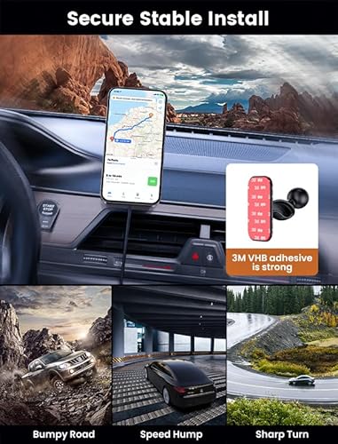 MOKPR für Magsafe Autohalterung mit Ladefunktion, 15W mit MagSafe Autohalterung Ladegerät Handyhalterung Auto mit Ladefunktion Lüftung/Armaturenbrett für iPhone 17/16/15/14/13/12 (Schwarz)