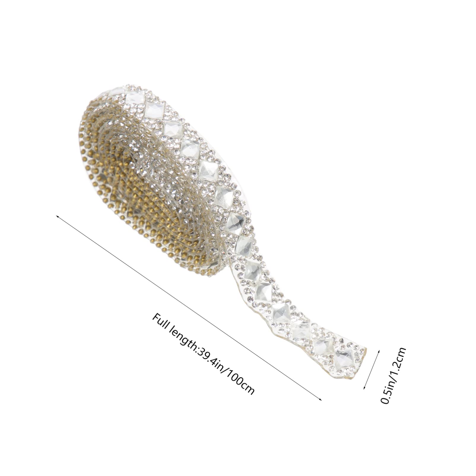 Cinta de diamantes de imitación autoadhesiva, cinta de diamantes ostentosos, rollo de adorno de cristal, pegatina de gema para manualidades de bricolaje, decoración de vestido de boda para teléfono