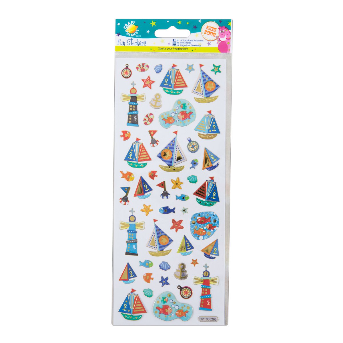 Craft Planet Fun Stickers, Nautical, for Young Crafters Collection, Posters, Card Making, Scrapbooking, Party Bag Fillers, Books, Reward Charts, Invites, Crafts