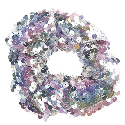 Ximandi Girls Sequins Ornament Rings Headwear Womens Elastic Hair Rubber Bands (Camo, Stretchable)