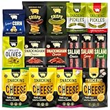 Serious Pig Serious Snack Selection Box with Cheese, Salami, and Pickles (21 Pack)