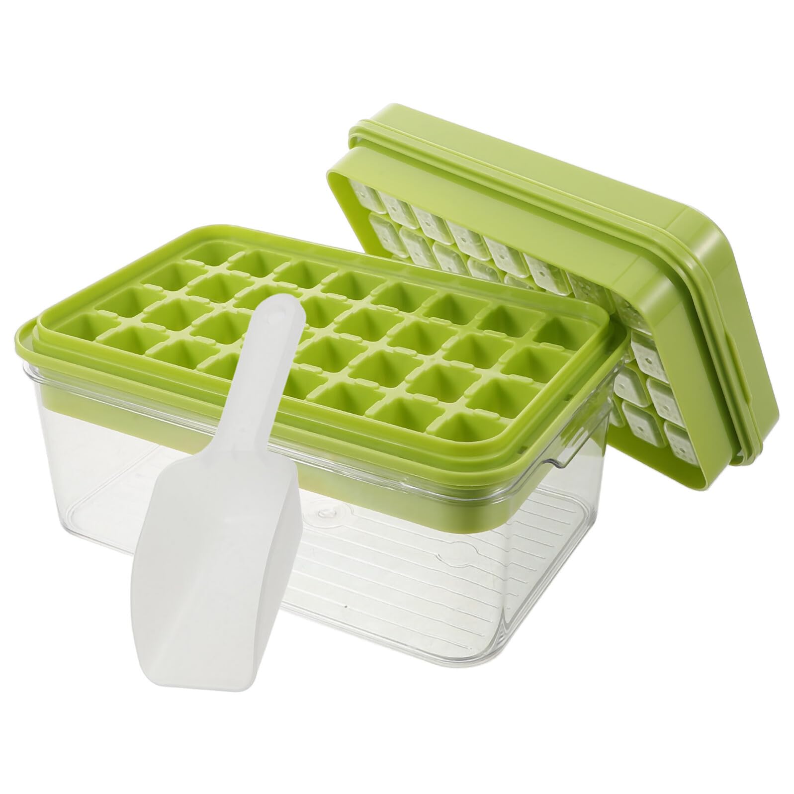 Moule à Glaçons Double pour Congélateur Bac Résistant avec Presse pour Libération Facile Stockage Pratique pour Boissons Froides et Alimentation