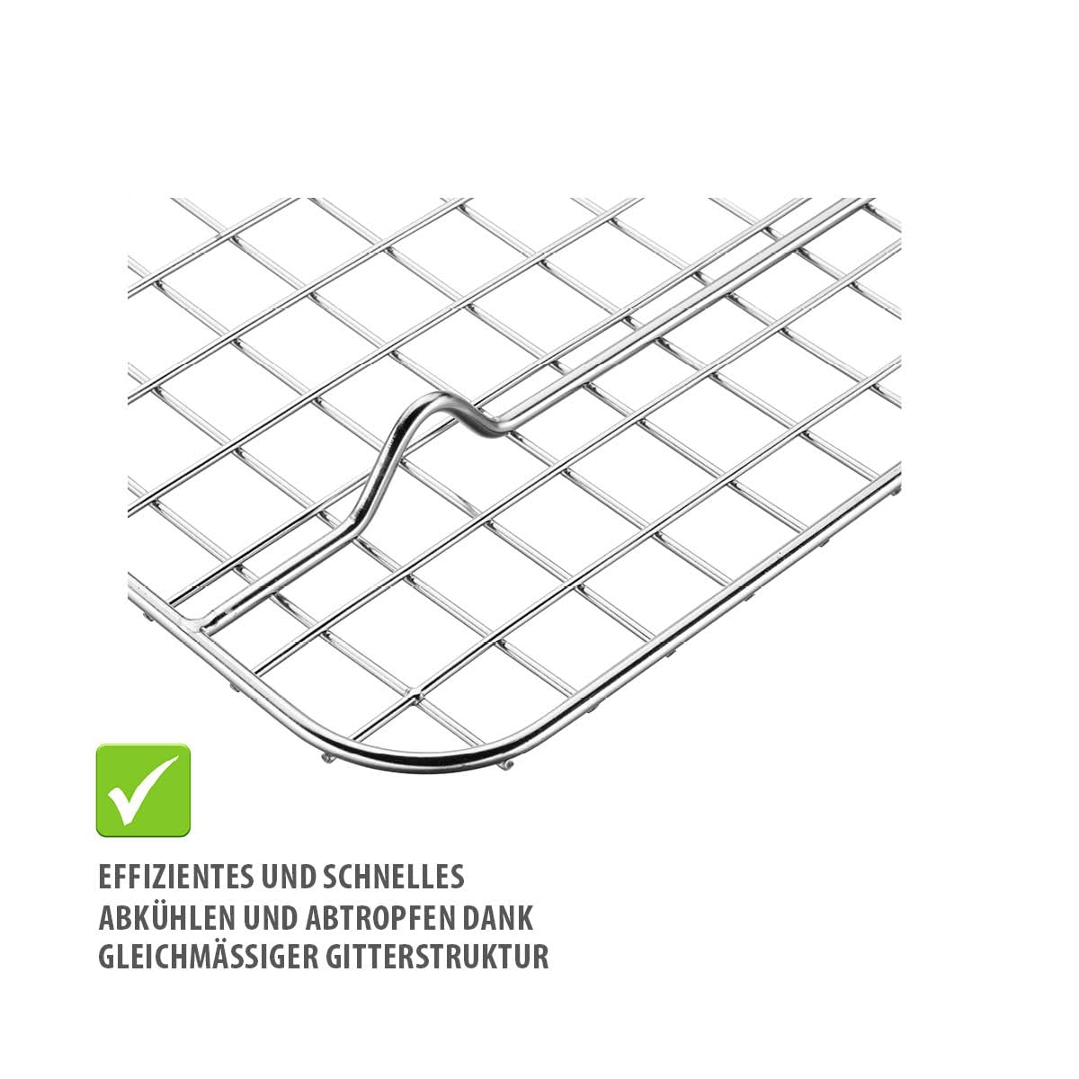 GEFU VARIADO Backblech 31,5 cm mit Edelstahl-Abkühlgitter für den Ofen