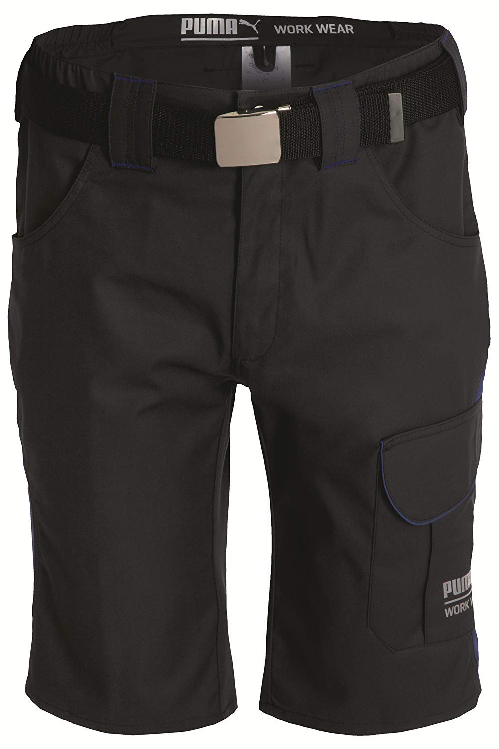 Puma Workwear Pantalón Corto Para Hombre/Pantalones de trabajo corta/76443 – Antracita/Azul, tamaños Pantalones/petos: 58