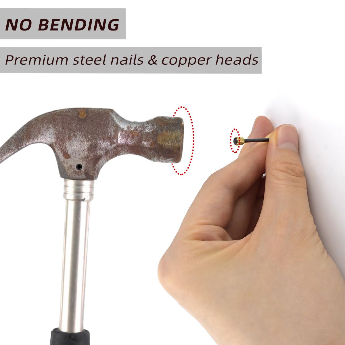 Lot De 90 Clous Décoratifs Pour Accrocher Des Photos - Kit De 3 Tailles