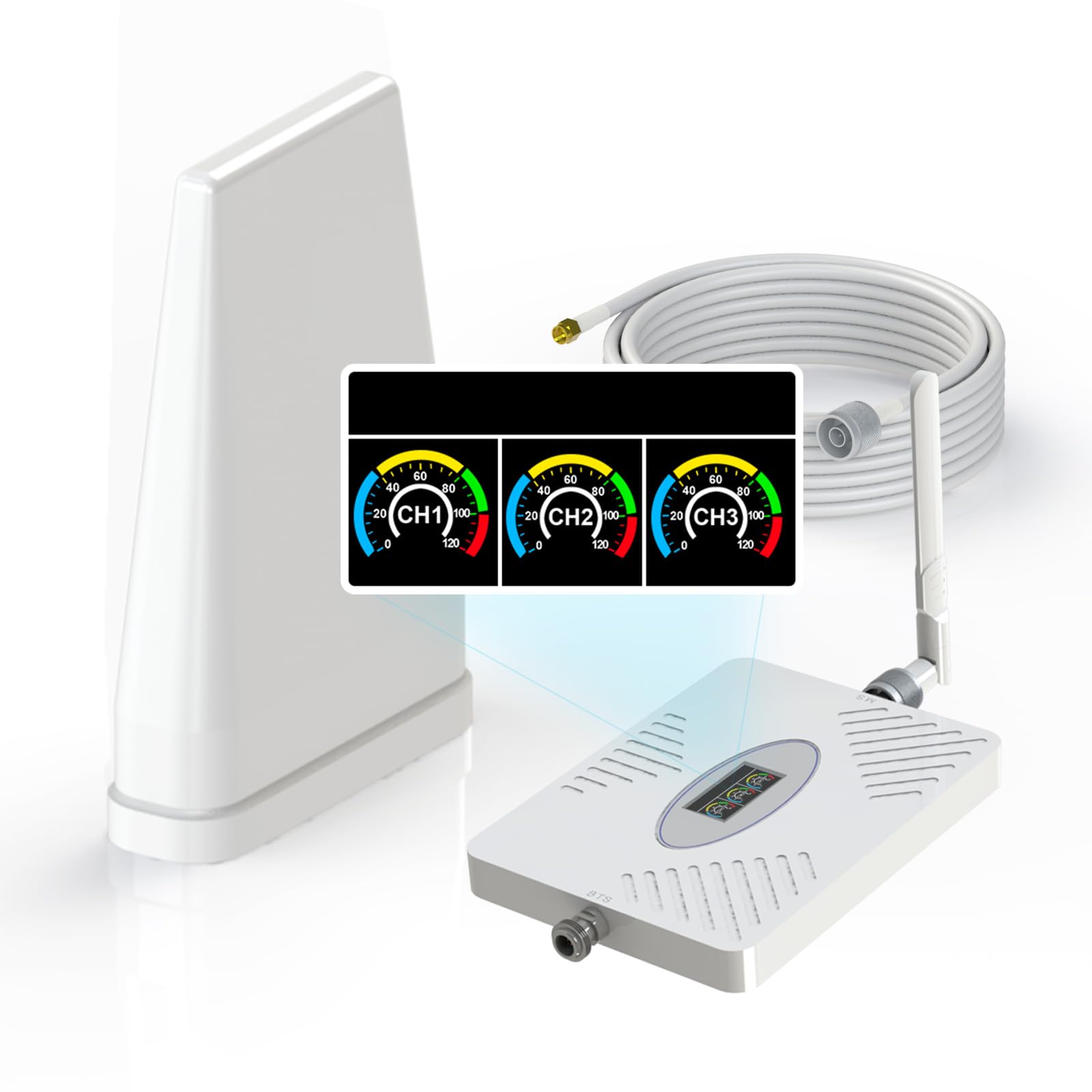 Cell Phone Signal Booster for Home Office - up to 4000 sq ft. Boosts 5G 4G LTE for All U.S. Carriers,Band 66/25/2/4/5/12/13/17,FCC Approved