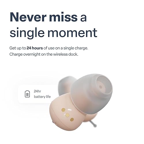 Miniatura 3 de Audien Atom One - Audífonos OTC, inalámbricos, recargables y cómodos, sonido claro en un diseño pequeño y discreto para personas mayores y adultos