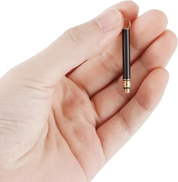Titanium Toothpick Holder, Portable 3 PCS Metal Toothpicks for Teeth, Mini Reusable Stainless Steel Toothpick Pocket Toothpicks for Home Outdoor,Black