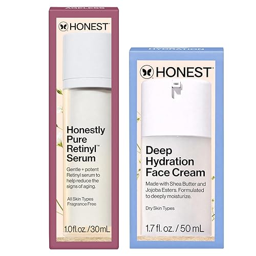 Honest Beauty Deep Hydration Face Cream + Vegan Nightly Retinyl